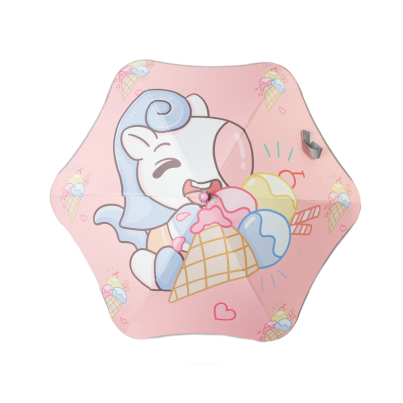 HELLO KOMA 儿童雨伞四色 晴雨两用 三折93cm*67cm 粉色（单位：把）