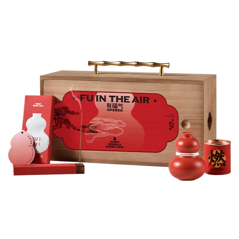 清朴堂 围线香蜡烛礼品 葫芦香氛套装 310*160*110mm（礼盒） 混色（单位：套）