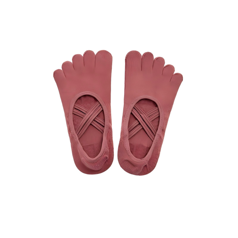 YOTTOY 五指防滑瑜伽袜 全掌防滑 模拟掌纹 wzyj2311x1B200M0000a010 M码 粉色（单位：双）