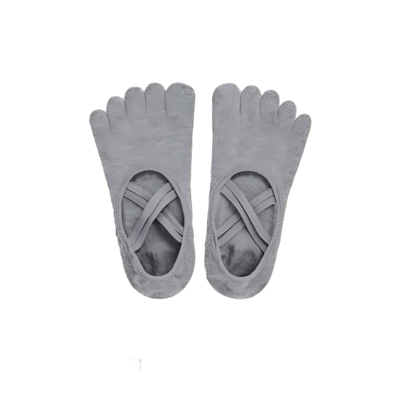 YOTTOY 五指防滑瑜伽袜 全掌防滑 模拟掌纹 wzyj2311x1B200M0000i001 M码  灰色（单位：双）