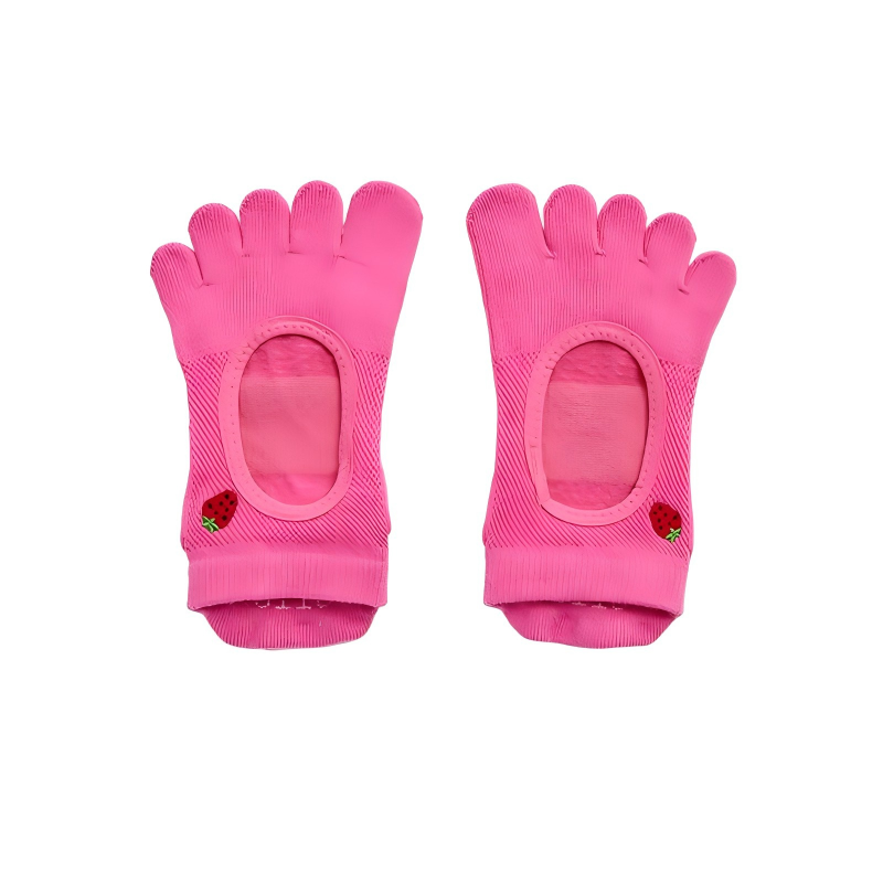 YOTTOY 五指水果瑜伽袜 全掌防滑 模拟掌纹 wzyj2311x2C100S0000a007 S码 粉色（单位：双）
