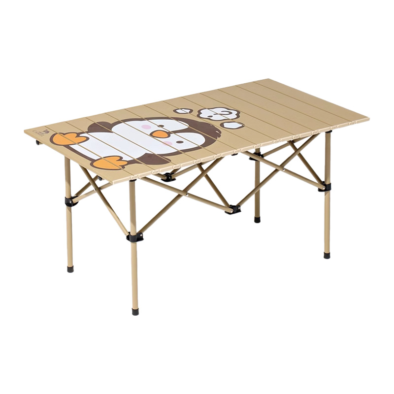 骆驼（CAMEL） 萌企鹅户外便携碳钢折叠桌 174BL03656Q 展开尺寸95x55x50cm 卡其色（单位：个）