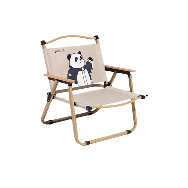 骆驼（CAMEL） 萌趣熊猫户外露营克米特折叠椅 1J722C7586X 展开尺寸：55x55x64cm 卡其色（单位：个）