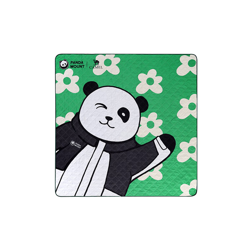 骆驼（CAMEL） 山系熊猫户外露营加厚便携野餐垫 175BALP026 展开尺寸：200x200cm 绿色（单位：个）