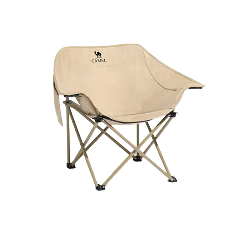 骆驼（CAMEL） 户外露营带扶手折叠月亮椅 174CJ43642 展开尺寸:80x52x65.5CM 卡其色（单位：只）