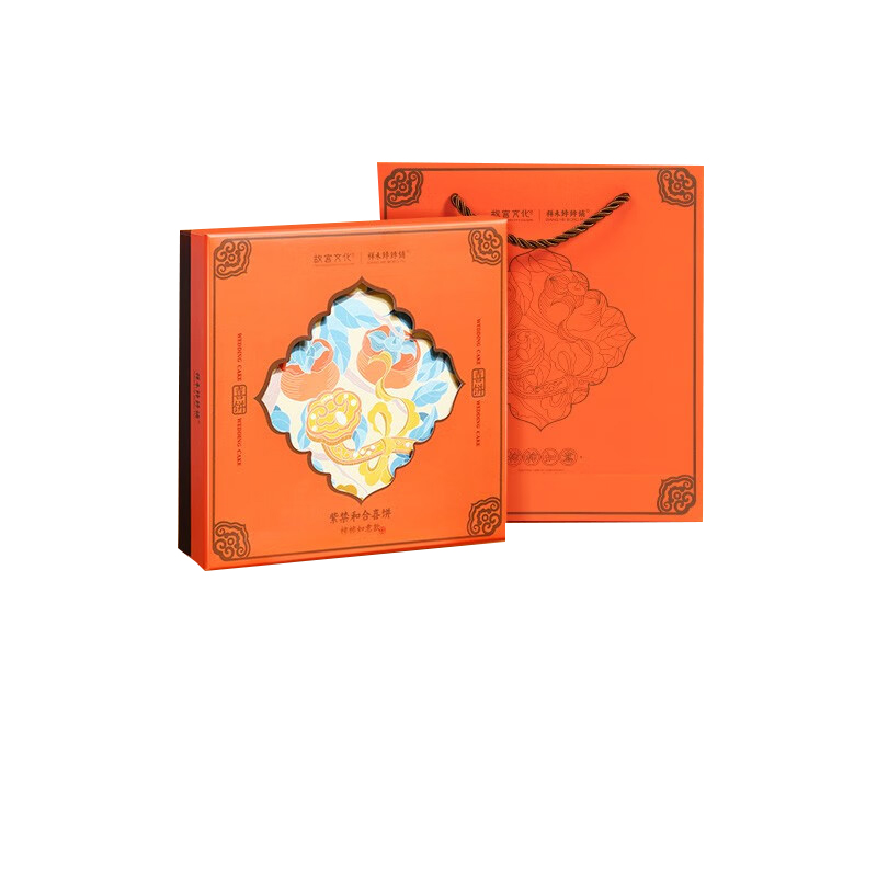 祥禾饽饽铺 紫禁和合喜饼柿柿如意 故宫文化联名款 188g 橙色（单位：盒）