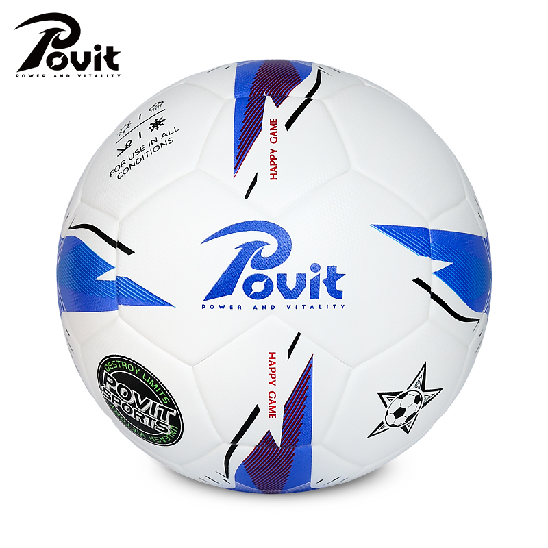 普为特（POVIT） 体育专用足球 P-407 标准5号球 白色（单位：个）
