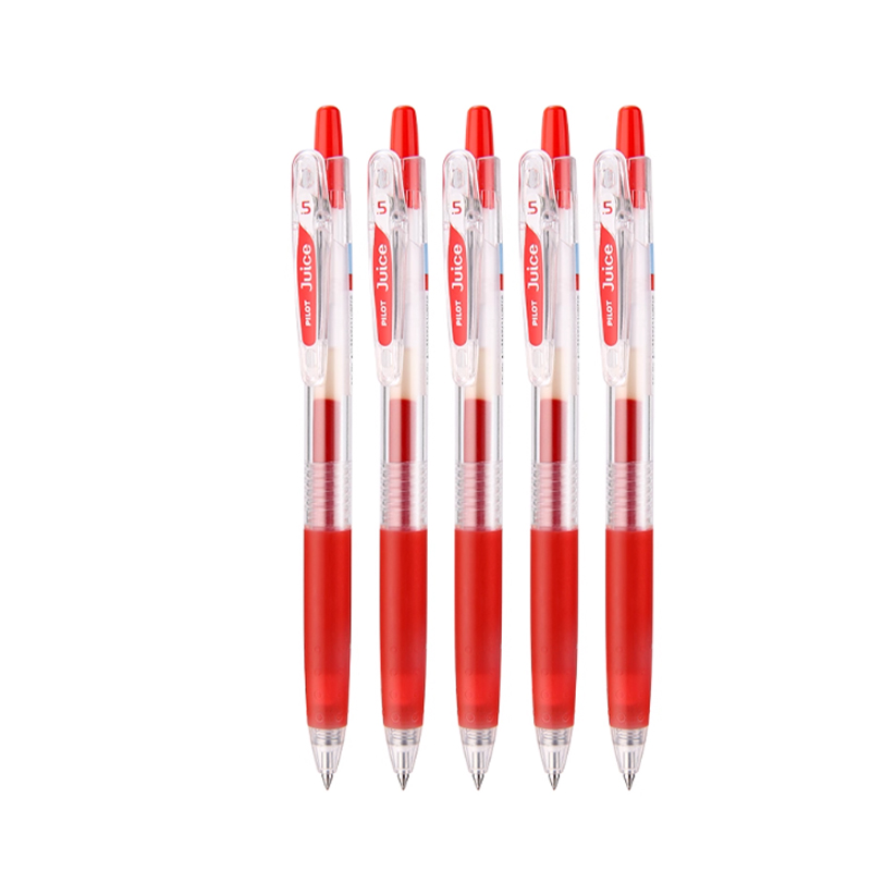 百乐（PILOT） juice果汁笔按动中性笔 LJU-10EF- 5支  红色（单位：盒）