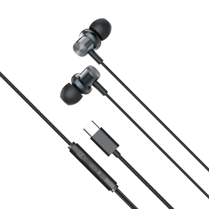 ROCK ES09 Type-C数字有线耳机 RAU0791 线长：1.2m  黑色（单位：副）