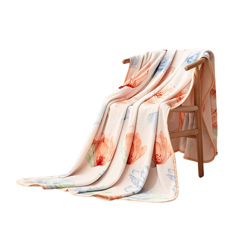 罗莱家纺（LUOLAI） 超柔絮彩A类云朵绒毯 四季通用 150&times;200cm 橙色（单位：条）