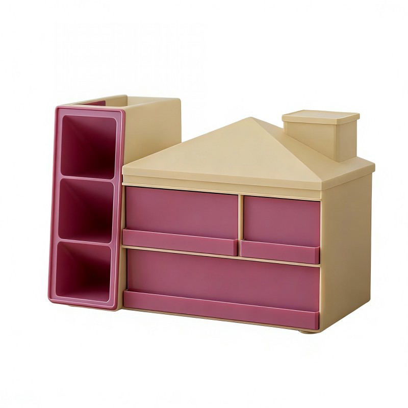 童益星 小房子笔筒收纳盒 SD-9199黄屋 23.4*11.7*16.1cm 黄色（单位：个）