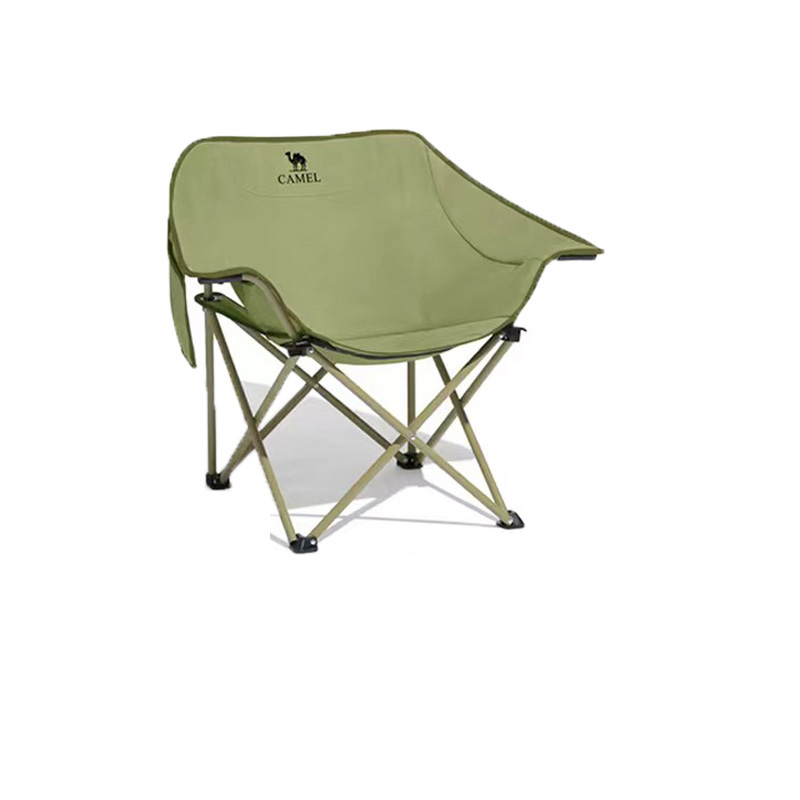 骆驼（CAMEL） 户外露营带扶手折叠月亮椅 174CJ43642 展开尺寸：80x52x65.5CM 雾雨绿（单位：只）