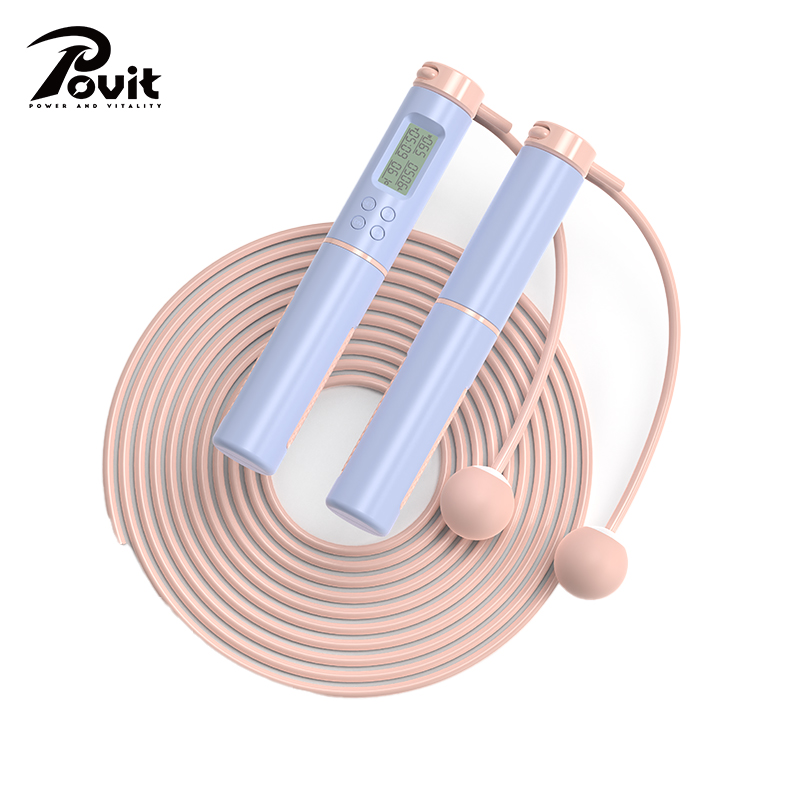 普为特（POVIT） 电子计数跳绳健身减肥运动专用成人无绳款钢丝绳 P-220 180g 蓝色（单位：条）