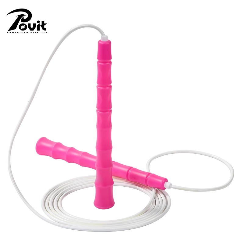 普为特（POVIT） 儿童跳绳轻量提速小学生专用幼儿园初学可调节绳 P-168PW 90g 粉白色（单位：条）