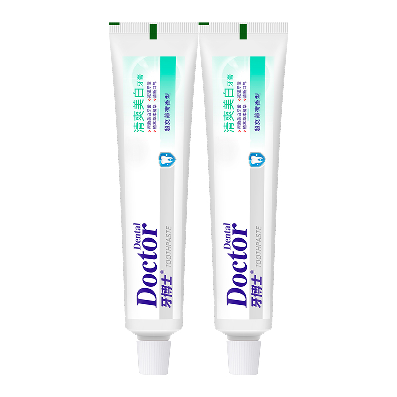 牙博士 牙膏 清爽美白 180g*2支 白色（单位：组）
