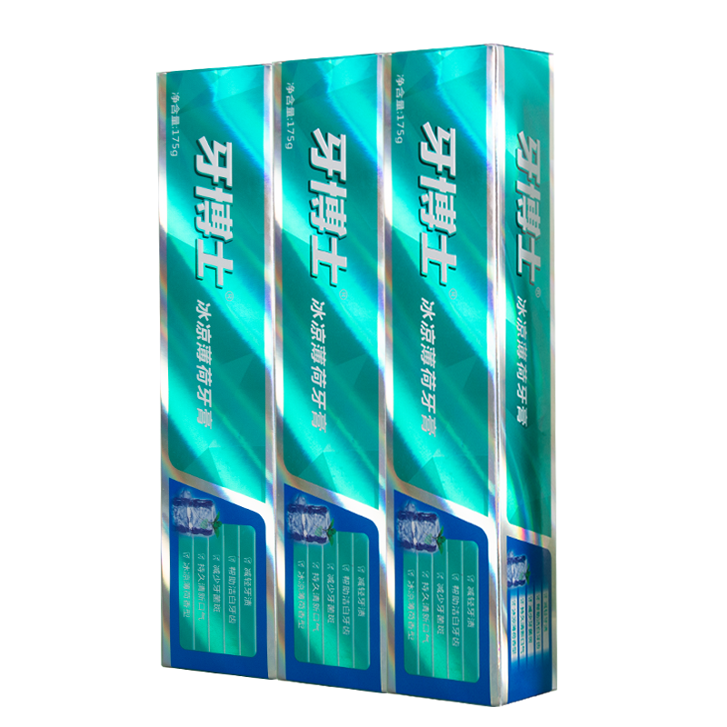 牙博士 牙膏 冰凉薄荷 175g*3支 白色（单位：支）