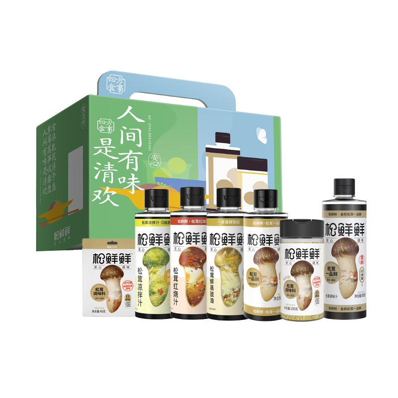 松鲜鲜 调味品 本蕴-清欢系列礼盒 1650g+250ml 灰绿色（单位：盒）