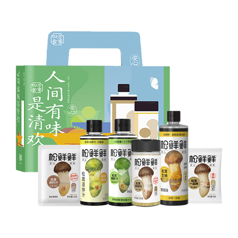 松鲜鲜 调味品 食本蕴-清欢系列礼盒 475g+740ml 清新色（单位：盒）