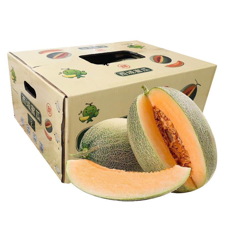 果翻天 新疆西州蜜哈密瓜 单果约1.7kg+ 带箱7斤彩箱装（2个装） 混色（单位：箱）