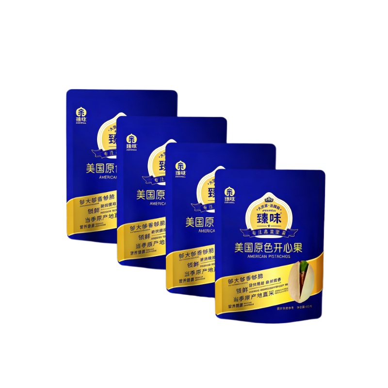 臻味 高端坚果 美国原色开心果 80g*4袋 混色（单位：组）