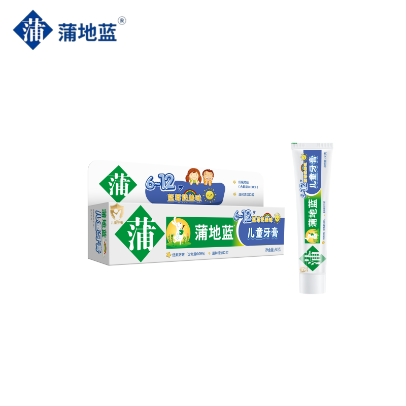 蒲地蓝 儿童牙膏6-12岁 (蓝莓奶盖) 60g 松石绿（单位：支）