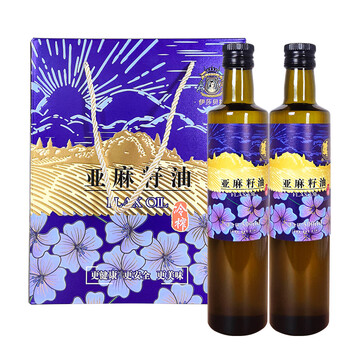 伊莎贝拉 食色家-冷榨一级亚麻籽油 百紫千红 500ml*2 紫色（单位：盒）
