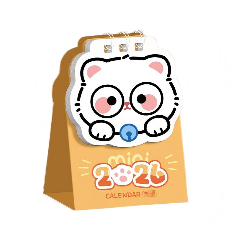 童益星 2026迷你小台历 小白猫 57*80mm 混色（单位：本）
