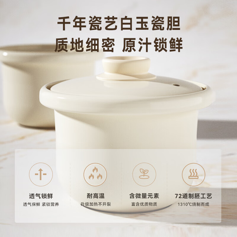 天际（TONZE） 电炖锅DGDD22B30BSGCW DGDD22B30BSGCW 3L 无色（单位：个）