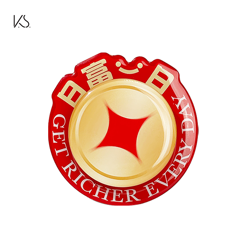 K.S. 日富一日冰箱贴 KS-965 直径55mm 红色（单位：只）