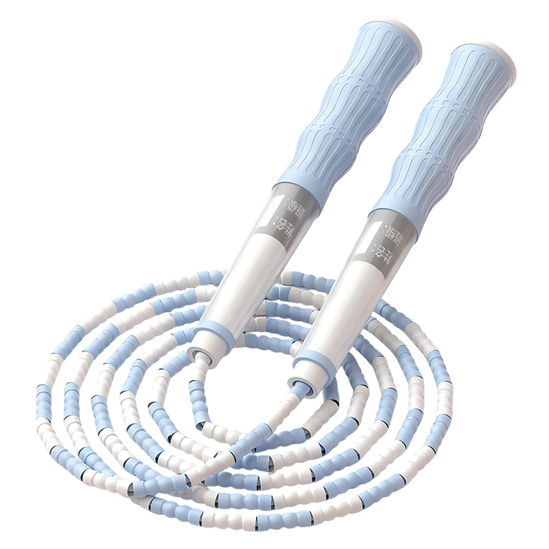普为特（POVIT） 竹节跳绳可调节训练绳中小学生花样跳绳可写名字 P-249 2.8m 天蓝色（单位：条）
