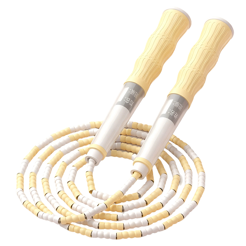 普为特（POVIT） 竹节跳绳可调节训练绳中小学生花样跳绳可写名字 P-249 2.8m 黄色（单位：条）