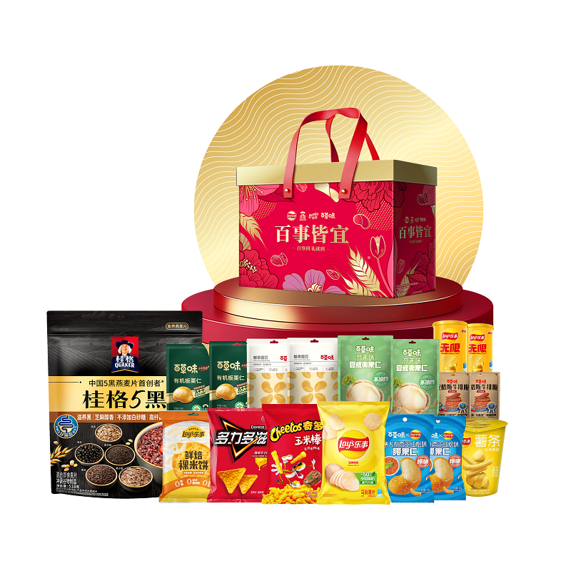 百事食品 皆宜-传福礼 休闲零食 1468g 红色（单位：提）