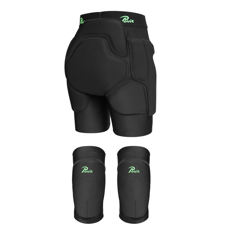 普为特（POVIT） 滑雪护具护臀护膝内穿装备套装（轻便款) P-316M+P-616M M码（适合体重110-140斤） 黑色（单位：套）