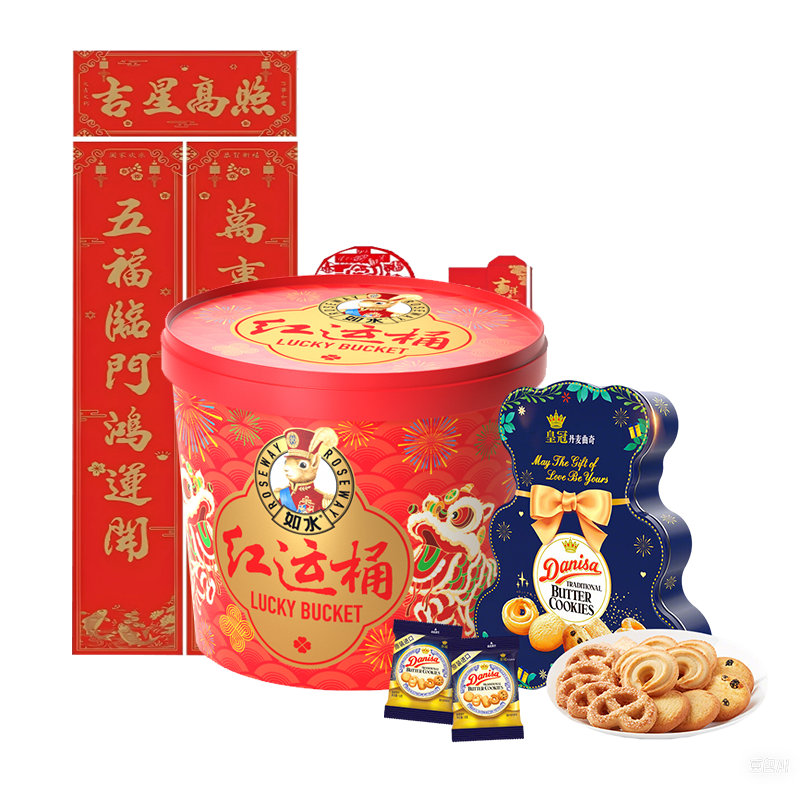 如水 /皇冠  坚果饼干组合 697g（含福袋一套） 混色（单位：组）