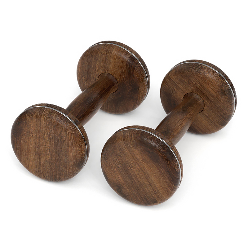 普为特（POVIT） 黑檀木高端哑铃男女通用健身运动收藏级商务礼品 P-276 2kg*2 褐色（单位：套）