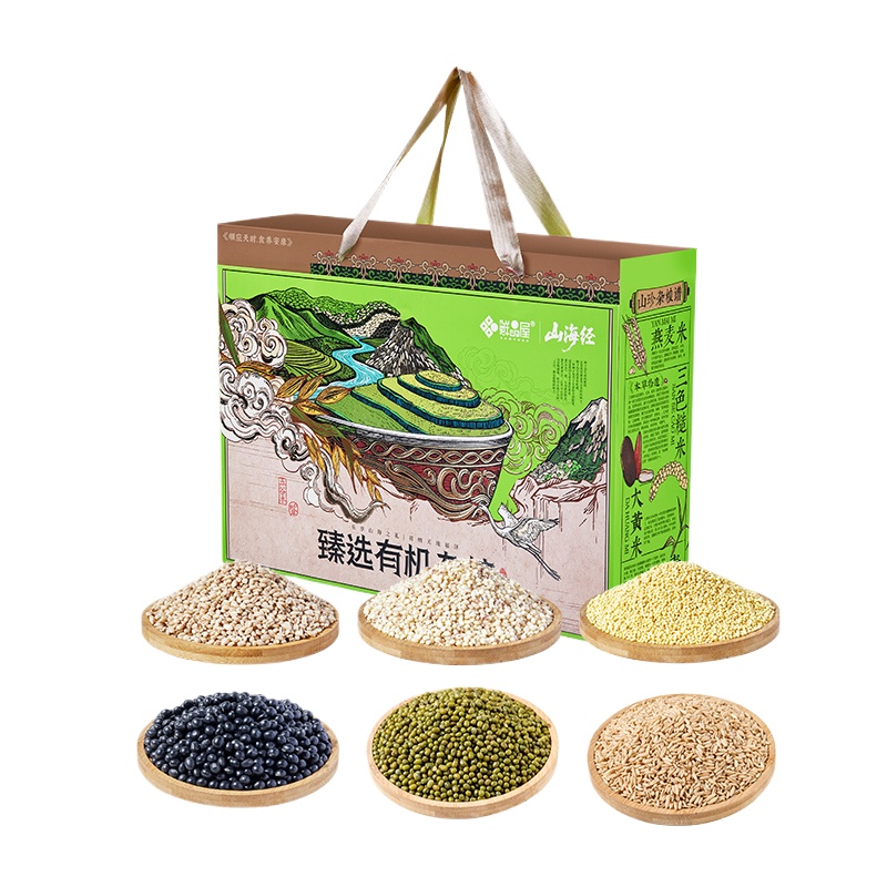 鲜品屋（SAMPURE） 年货杂粮礼盒 臻选有机杂粮 3200g*1盒 混色（单位：盒）