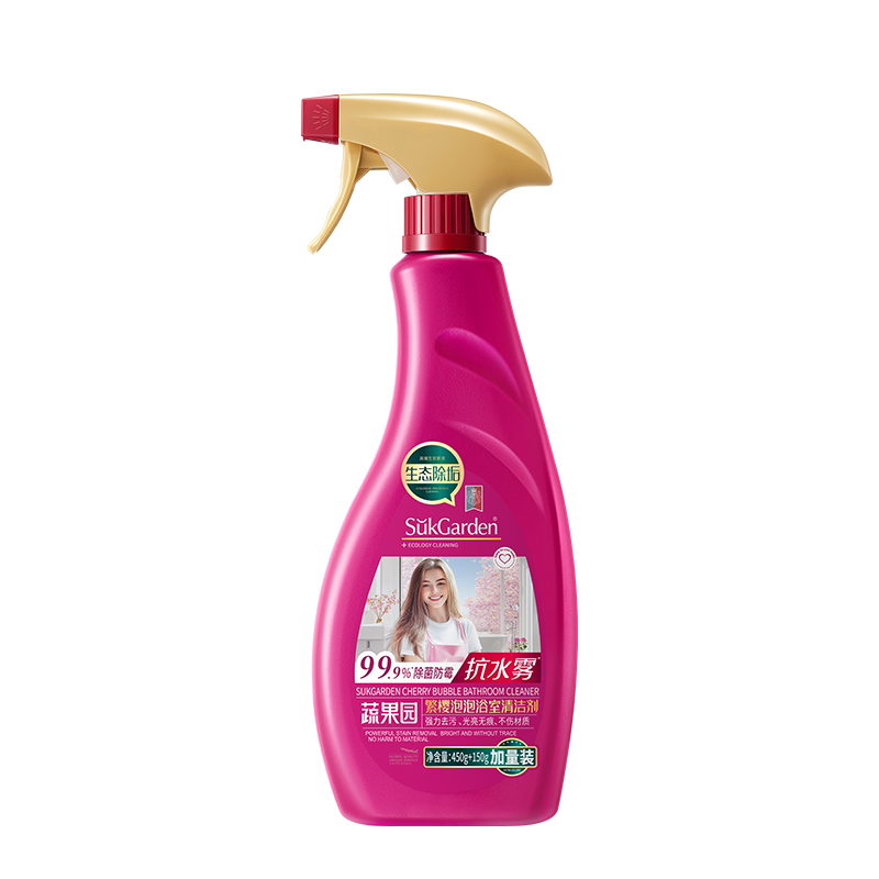 蔬果园（SukGarden） 繁樱泡泡浴室 清洁剂旋盖装 600g 佳人粉（单位：瓶）