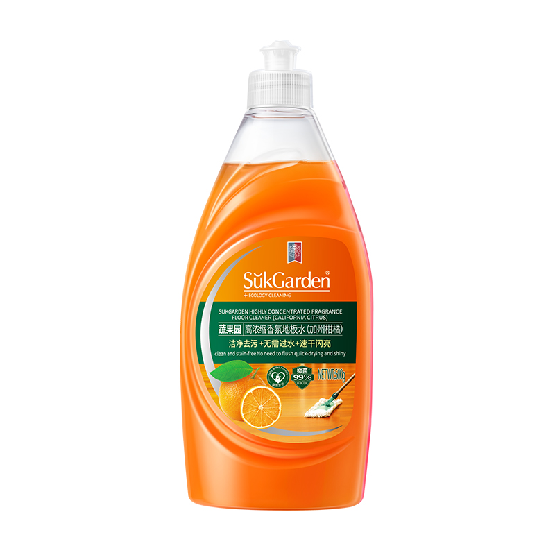 蔬果园（SukGarden） 高浓缩香氛 地板水加州柑橘 500g 灰橙色（单位：瓶）