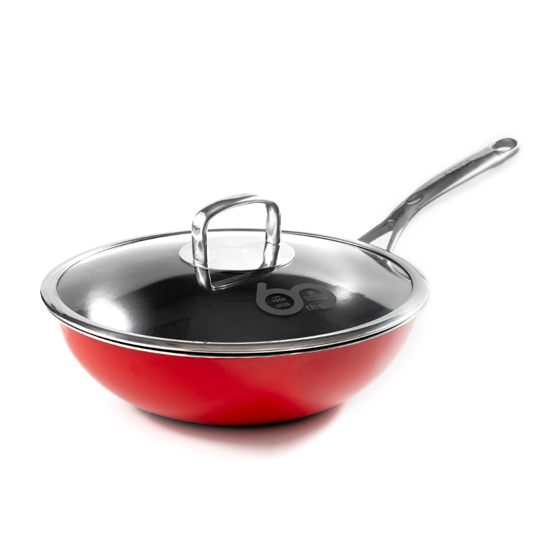神田 钛彩米陶瓷不粘炒锅 32cm 59*37.2*19cm 红色（单位：件）