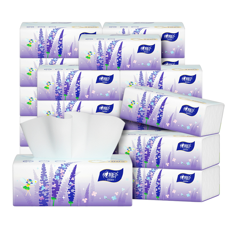 心相印 商用（薰衣草）三层塑装面巾纸 24DT100 24包 白色（单位：箱）