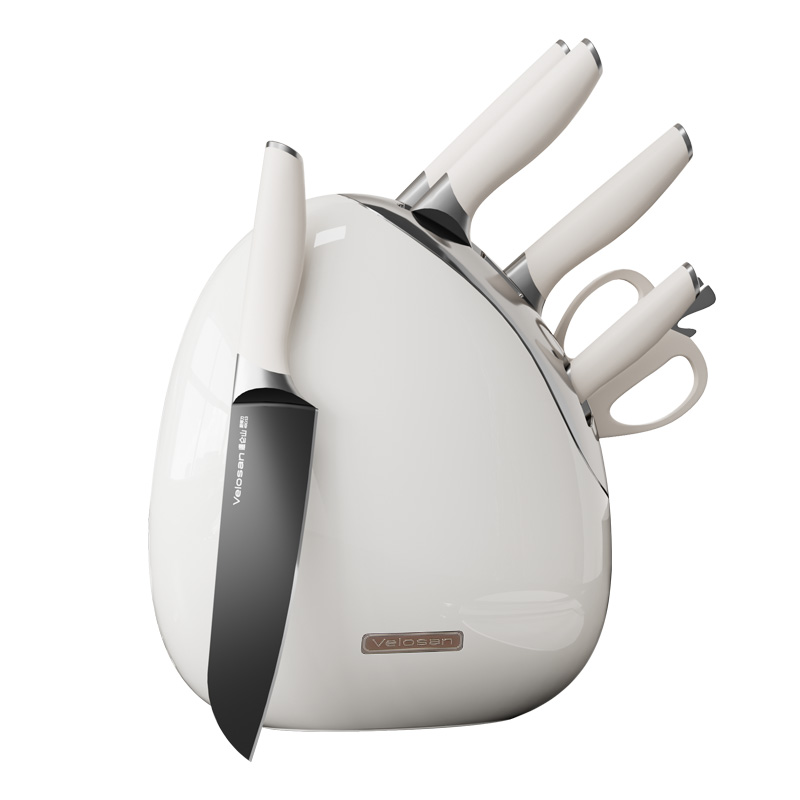 温仑山（VELOSAN） 复古鹅卵石系列二代套刀 A-VP-2ETD02 六件套 白色（单位：套）