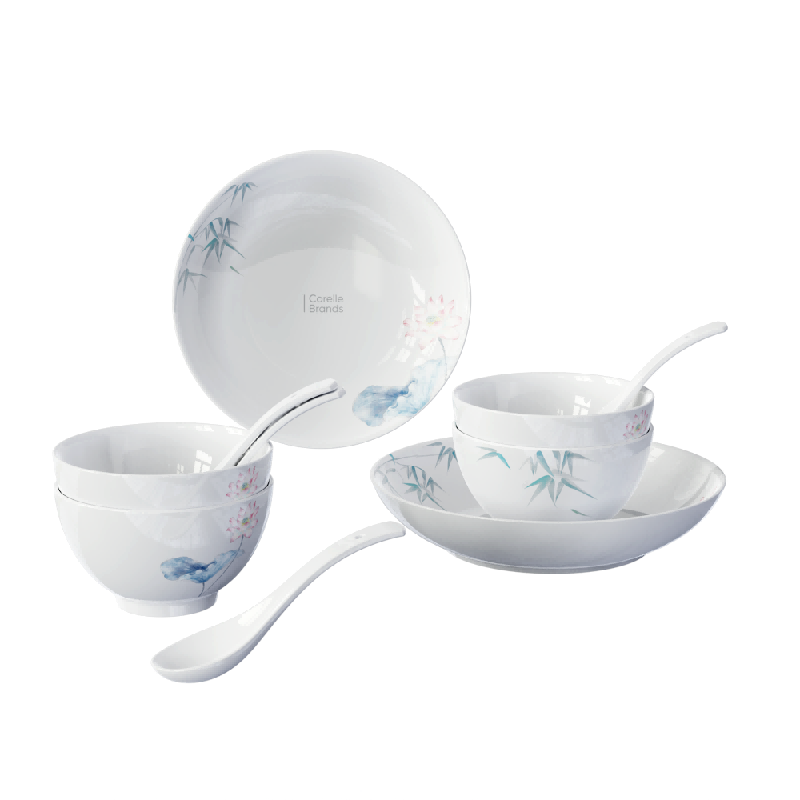 Corelle Brands 康宁 竹露荷风餐具 CB-TC003-TG/KZ 10头 10 白色（单位：套）