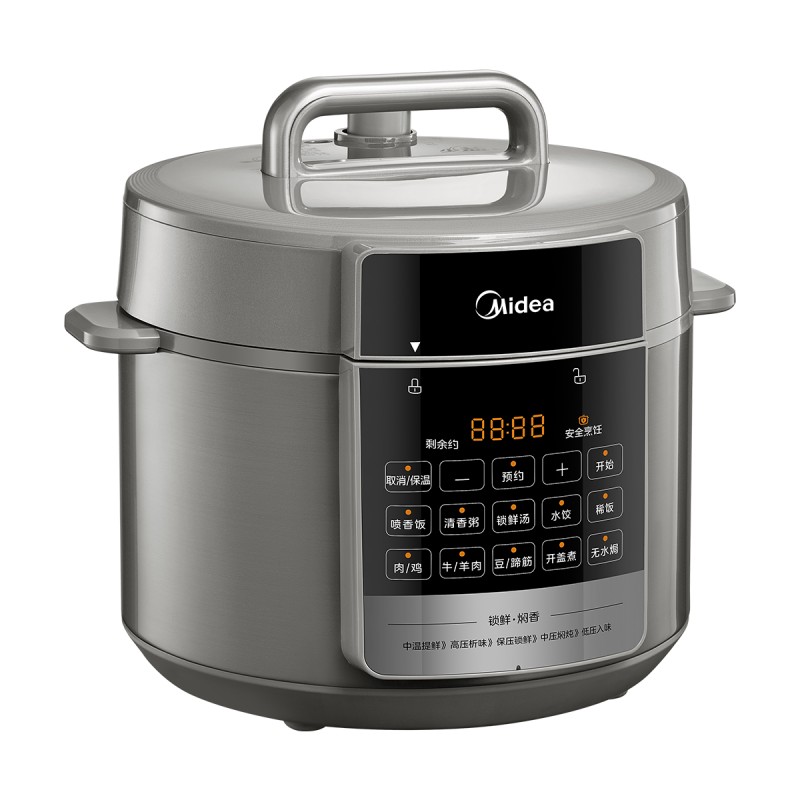 美的（Midea） 全自动智能预约 电压力锅 MY-E5910 5L  灰色（单位：台）