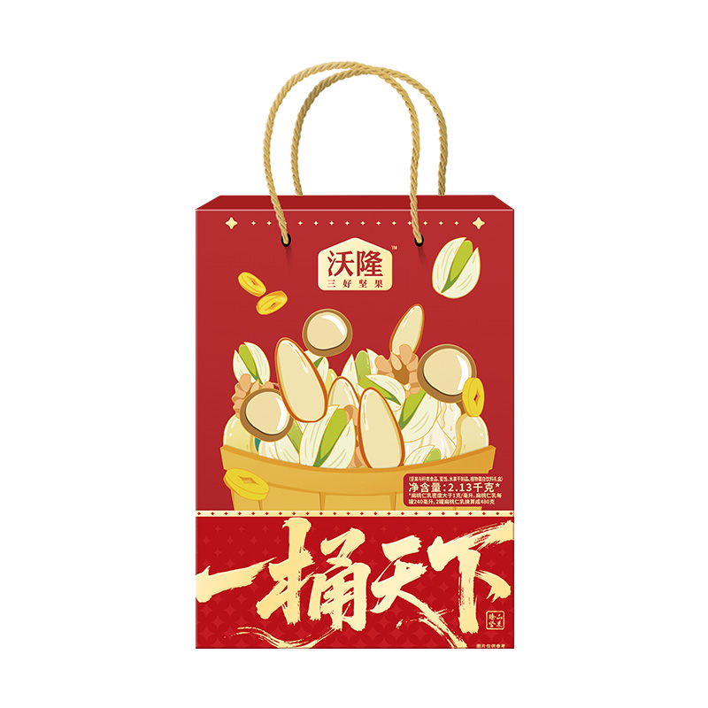 沃隆 一桶天下坚果礼盒 奢华版 2.13kg 红色（单位：盒）