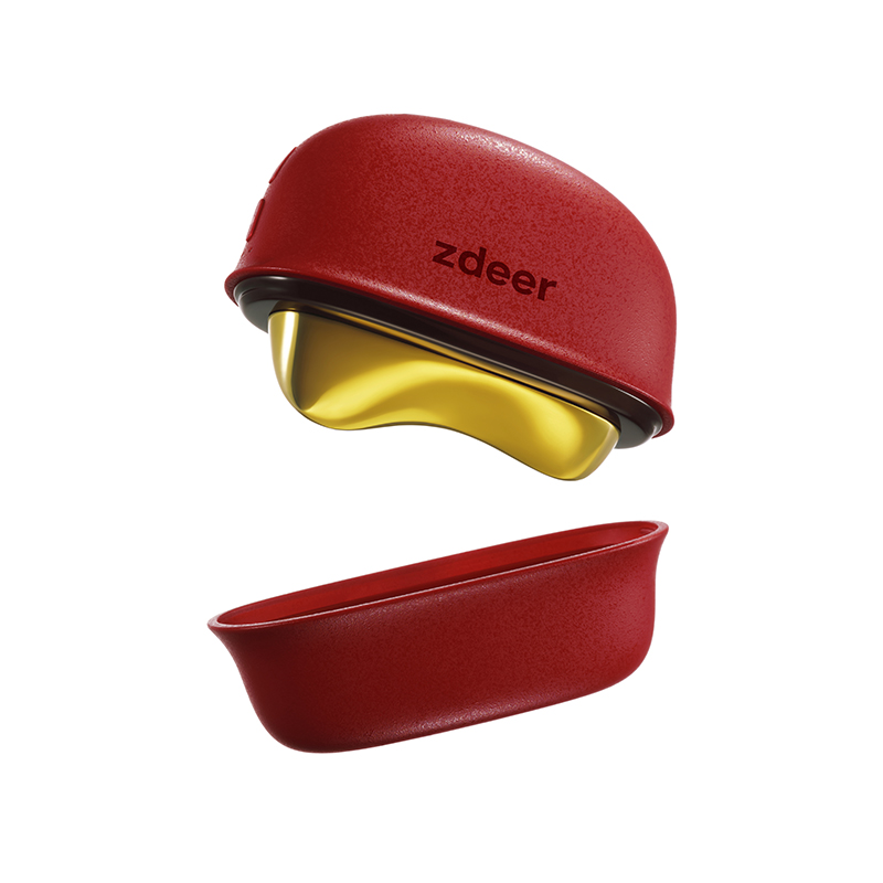 左点 砭石按摩器故宫款（红砭石）5瓶精油 红砭石ZD-JS0502(生姜月见草10ml*3+茉莉精油10ml*2) 64.8*98.2*33.2mm 红色（单位：盒）