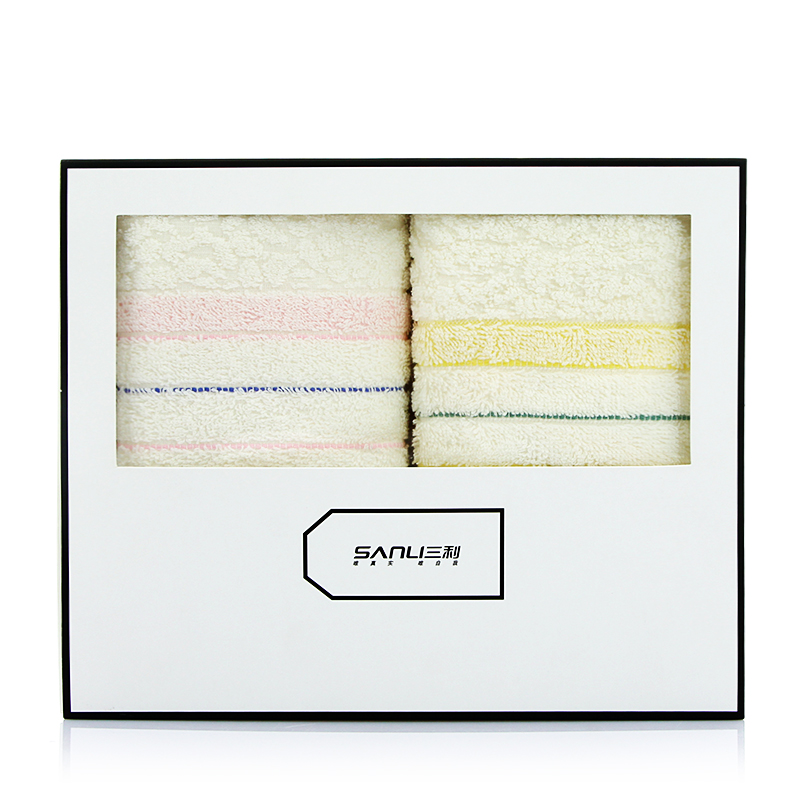 三利 双条盒装毛巾 纯棉炫彩 32*72cm 混色（单位：盒）