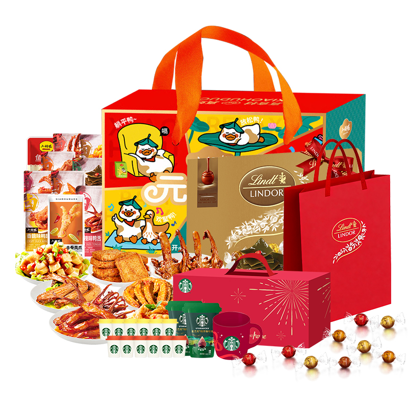 瑞士莲 巧克力&星巴克咖啡&小胡鸭卤味零食 组合 739g 混色（单位：组）