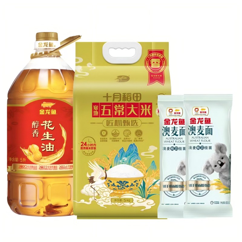 十月稻田 金龙鱼 米油 挂面 SF有福家美甄选套餐E 6.6kg+5L 琥珀色（单位：组）