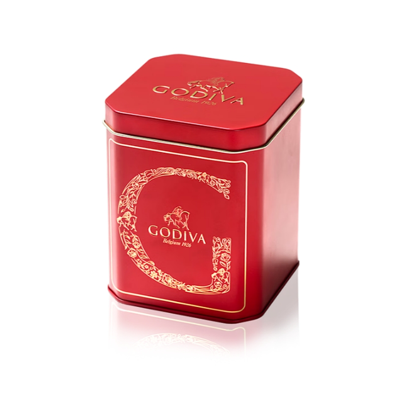 歌帝梵（Godiva） 精选松露形巧克力 铁听8颗装 80g 枫叶色（单位：盒）