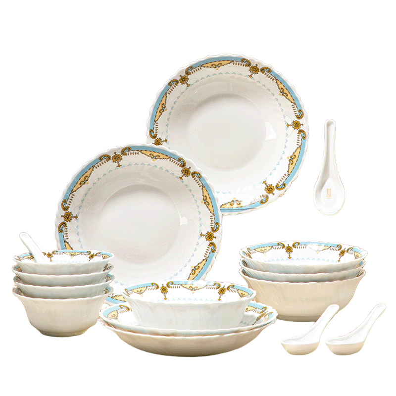 Corelle Brands 康宁洛可可白玉玻璃餐具16件套A CB-LKK16A/PMX/KZ 轻薄耐用 16 白色（单位：套）